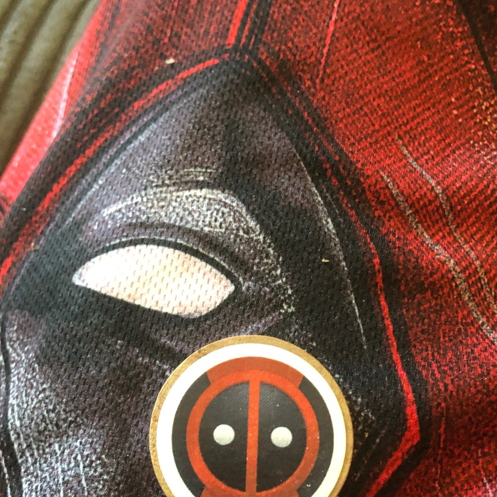 Deadpool Red and Black Graphic Tee